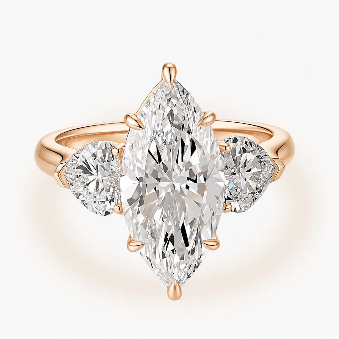 Marquise Grace Trio Lab-Grown Diamond Engagement Ring