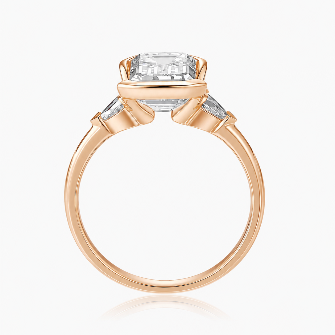 Emerald Heirloom Trio Lab-Grown Diamond Engagement Ring