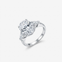 Soft Oval Trio Lab-Grown Diamond Engagement Ring