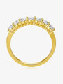 Back view of the Arc Light round lab-grown diamond band ring showing the raised diamond setting