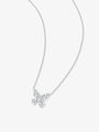 Full view of the Butterfly marquise lab-grown diamond pendant necklace with four marquise-cut diamonds