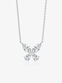 Butterfly marquise lab-grown diamond pendant necklace with four marquise-cut diamonds in a delicate butterfly silhouette