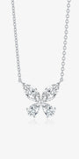 Butterfly marquise lab-grown diamond pendant necklace with four marquise-cut diamonds in a delicate butterfly silhouette