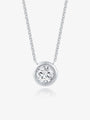 Classic Bezel lab-grown diamond pendant necklace with a round brilliant diamond in a smooth bezel setting