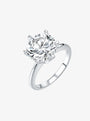 Classic Six-Prong round lab-grown diamond engagement ring with an round center diamond in a polished solitaire setting