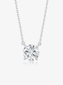 Classic Solitaire round lab-grown diamond pendant necklace with a round brilliant diamond in a four-prong setting