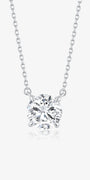 Classic Solitaire round lab-grown diamond pendant necklace with a round brilliant diamond in a four-prong setting