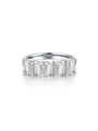 Luminous Five emerald cut lab-grown diamond band ring with five step-cut diamonds