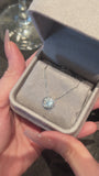 Video of the Classic Bezel lab-grown diamond pendant necklace in its jewelry box, featuring a round brilliant diamond in a smooth bezel setting