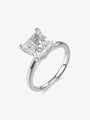 Princess Cut Solitaire lab-grown diamond engagement ring with a square center diamond in a polished four-prong setting